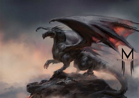 black dragon fantasy art|mythical black dragons.